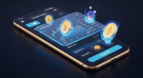 메신저, 탈중앙화 금융(DeFi), 게임파이(GameFi)를 결합한 통합 플랫폼 이미지. 제공=(주)니즈퍼샌드